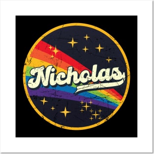 Nicholas // Rainbow In Space Vintage Grunge-Style Posters and Art